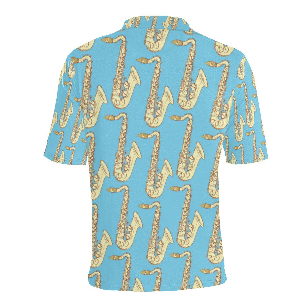 Saxophone Pattern Print Design 03 Men Polo Shirt