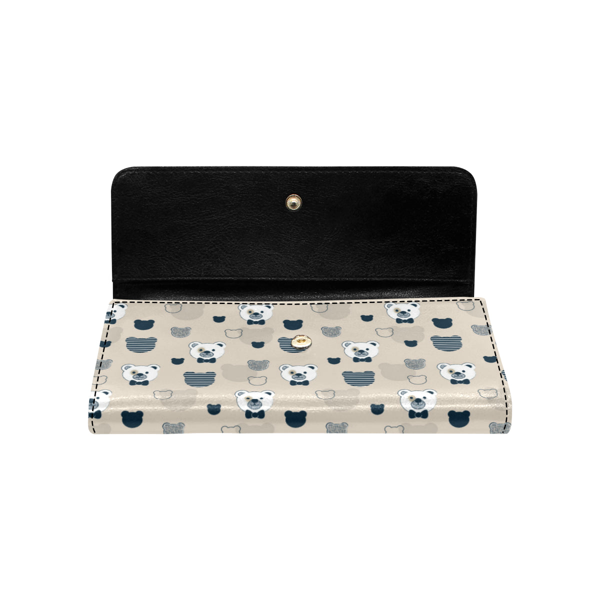 Bear Pattern Print Design 05 Women's Trifold Wallet