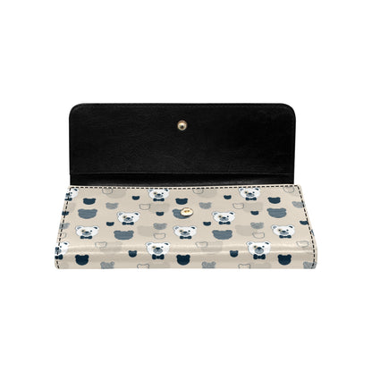 Bear Pattern Print Design 05 Women's Trifold Wallet