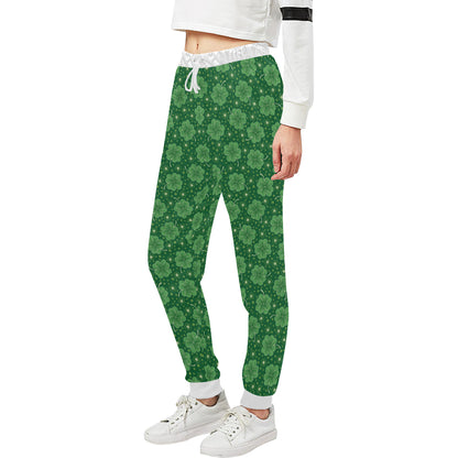 Shamrock Design Print Unisex Sweatpants
