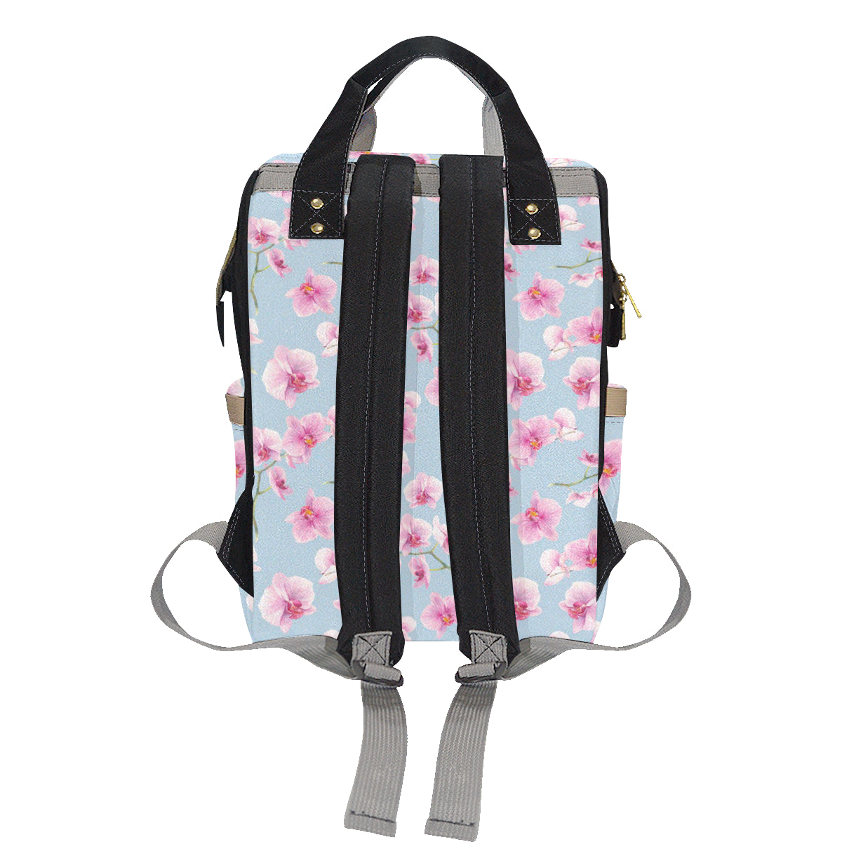 Orchid Pink Pattern Print Design OR01 Diaper Bag Backpack