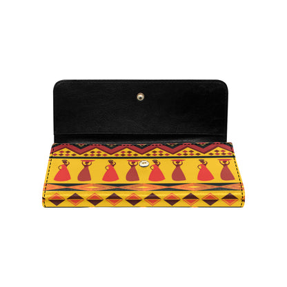 African Pattern Print Design 01 Women's Trifold Wallet