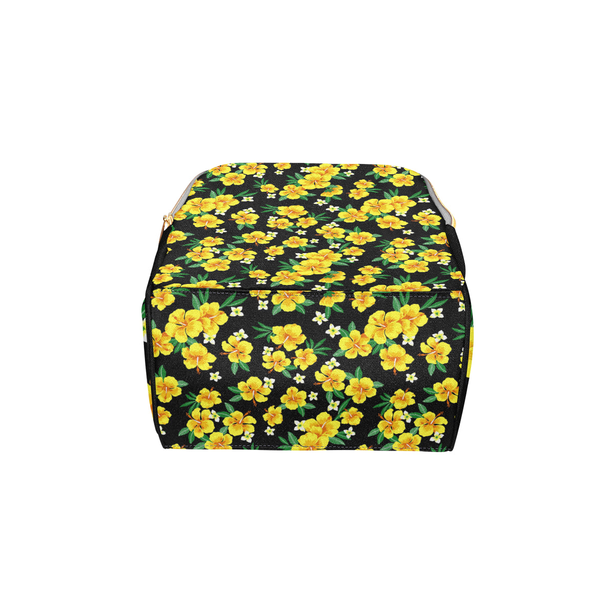 Yellow Hibiscus Pattern Print Design HB08 Diaper Bag Backpack