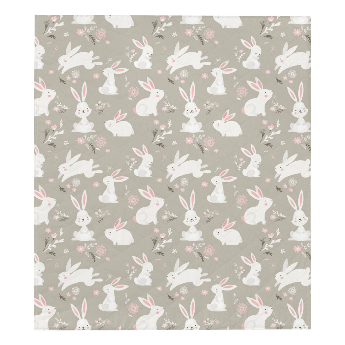 Rabbit Pattern Print Design RB03 Premium Quilt