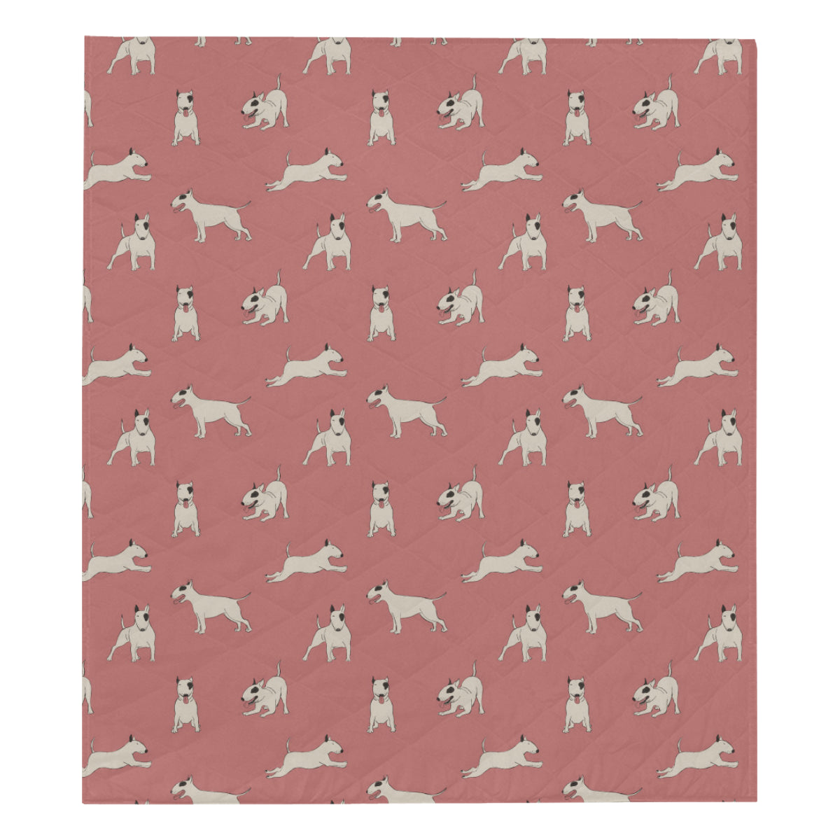 Bull Terriers Pattern Print Design 09 Premium Quilt