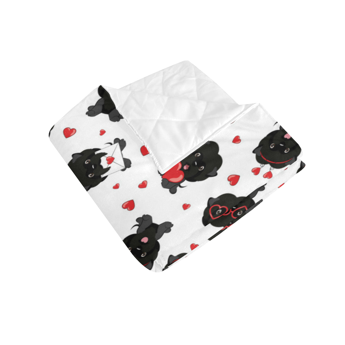 Affenpinscher Pattern Print Design 01 Premium Quilt