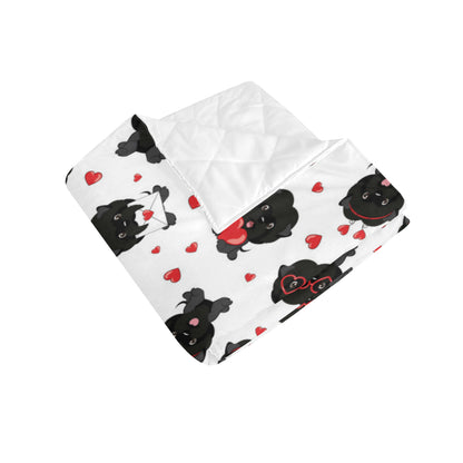Affenpinscher Pattern Print Design 01 Premium Quilt