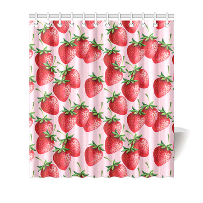 Strawberry Pattern Print Design SB03 Shower Curtain