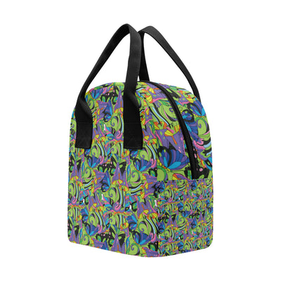 Psychedelic Trippy Mushroom Themed Insulated Lunch Bag