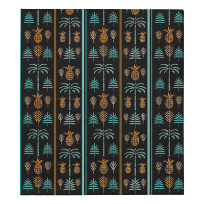 Hawaiian Themed Pattern Print Design H023 Premium Quilt