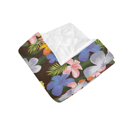 Plumeria Pattern Print Design PM03 Premium Quilt
