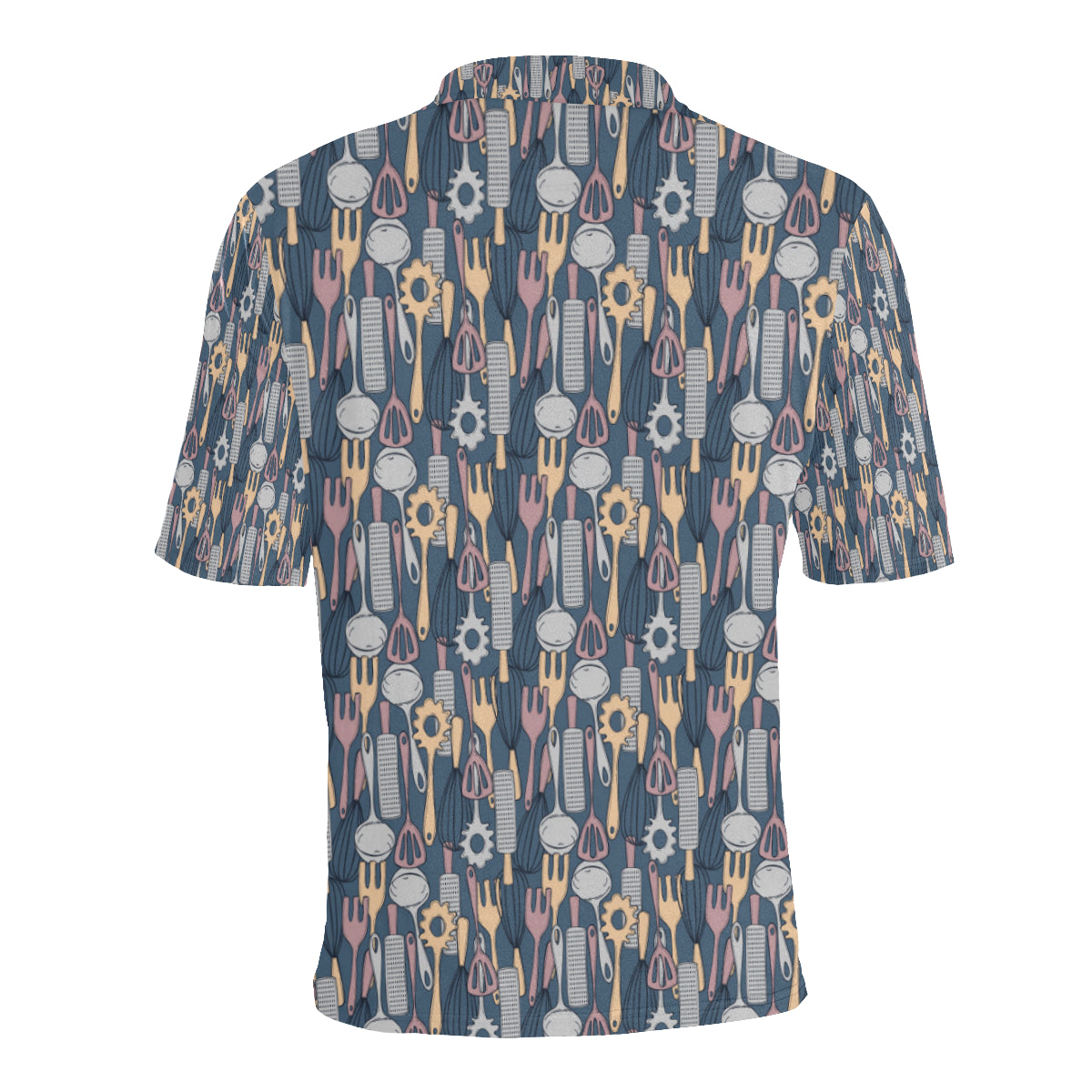 Cooking Kitchen Tools Pattern Print Design 05 Men Polo Shirt