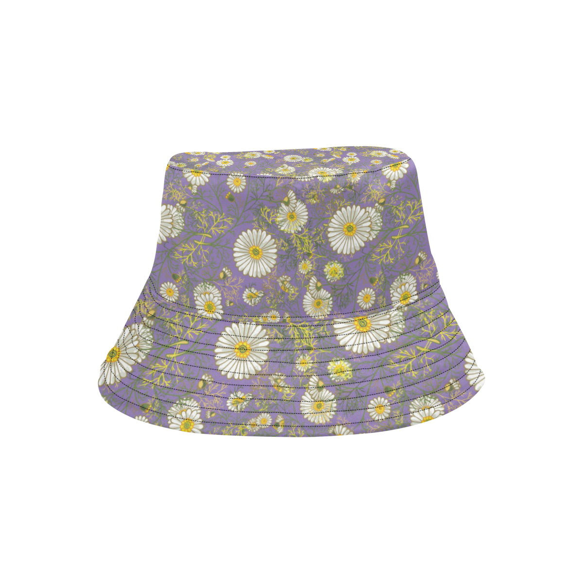 Daisy Pattern Print Design DS011 Unisex Bucket Hat