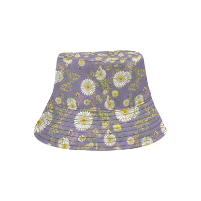 Daisy Pattern Print Design DS011 Unisex Bucket Hat