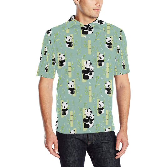 Panda Pattern Print Design A03 Men Polo Shirt