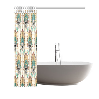 Indian Skull Pattern Shower Curtain