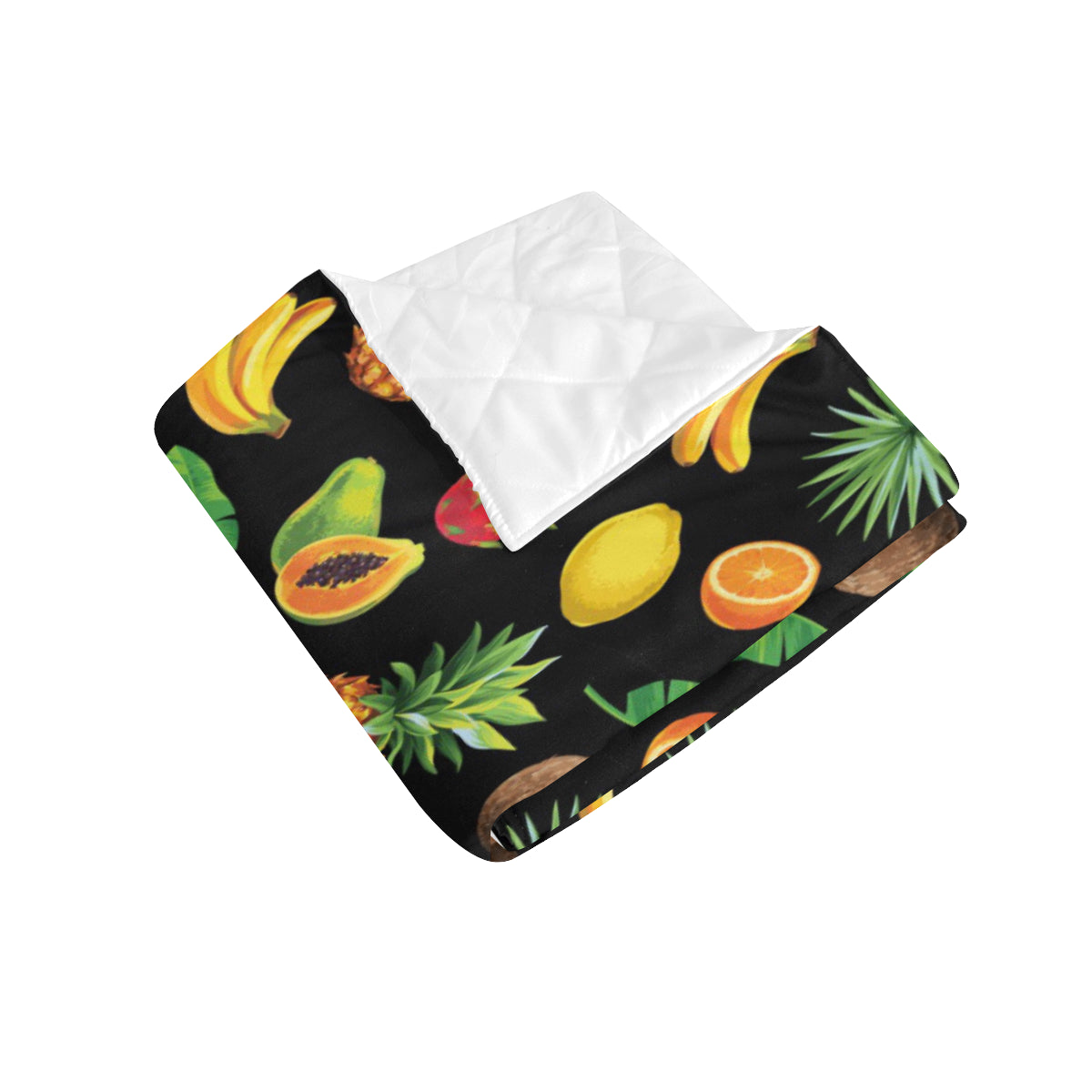 Tropical Fruits Pattern Print Design TF03 Premium Quilt