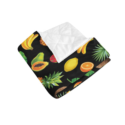 Tropical Fruits Pattern Print Design TF03 Premium Quilt
