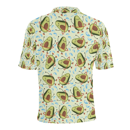 Avocado Pattern Print Design AC02 Men Polo Shirt