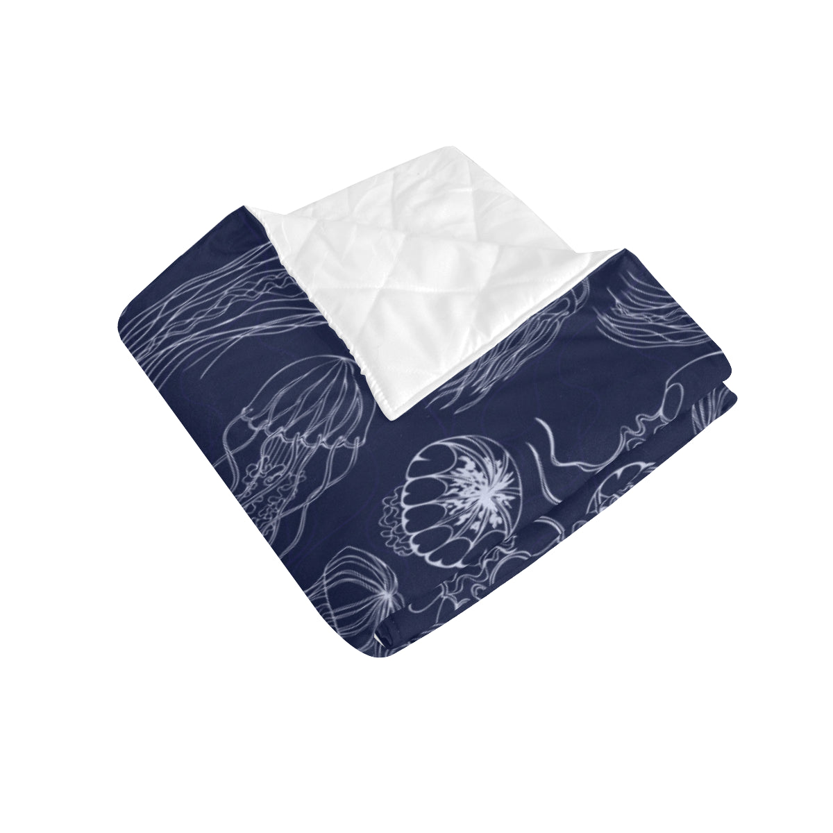 Jellyfish Pattern Print Design 05 Premium Quilt
