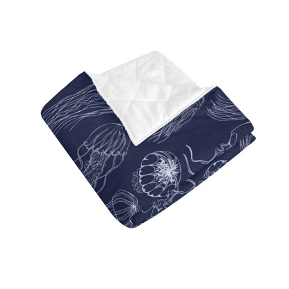 Jellyfish Pattern Print Design 05 Premium Quilt