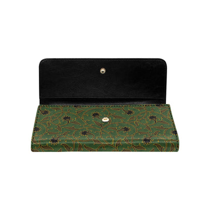 Brocade Pattern Print Design 02 Women's Trifold Wallet