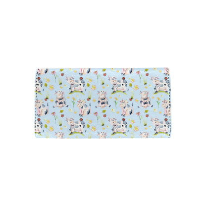 Cow Happy Pattern Print Design 05 Women's Trifold Wallet