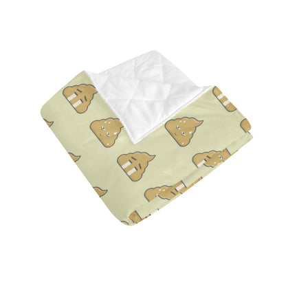 Poop Emoji Pattern Print Design A04 Premium Quilt
