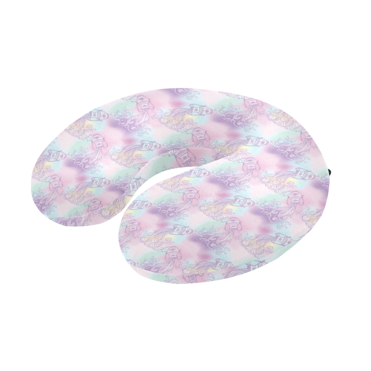 Aquarius Zodiac Pattern Print Design 01 U-Shaped Travel Neck Pillow