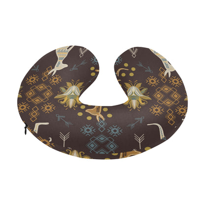 Kangaroos Pattern Print Design 03 U-Shaped Travel Neck Pillow