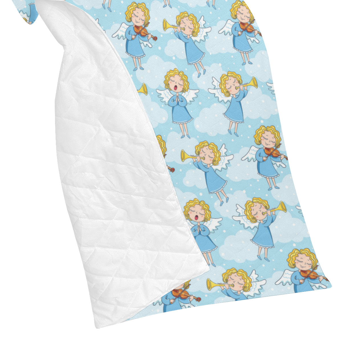 Angel Musician Pattern Print Design 09 Premium Quilt