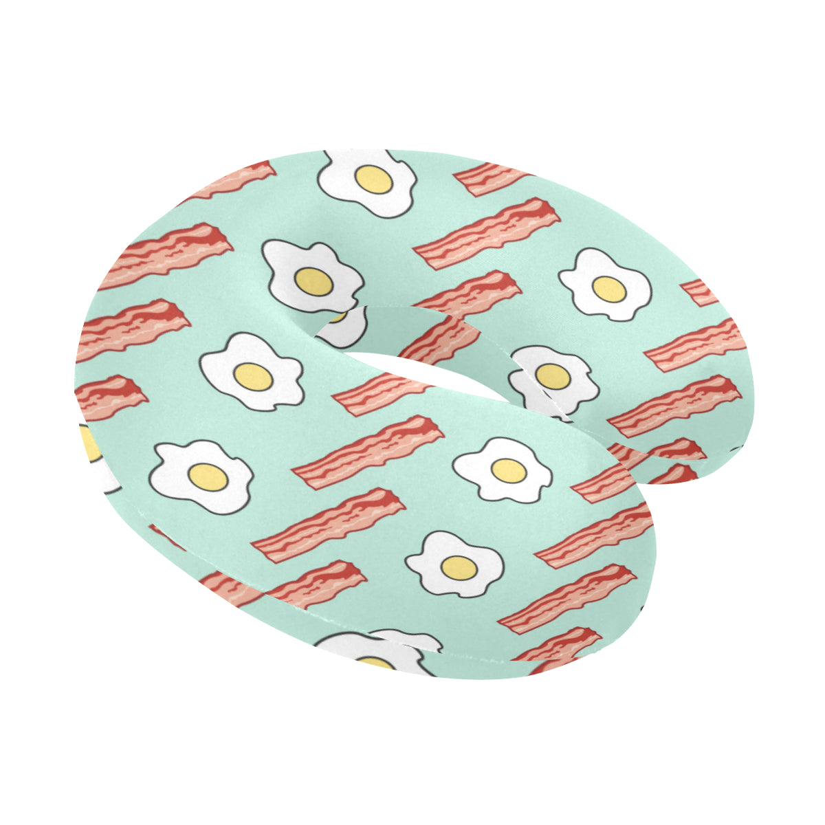 Bacon Sausage Pattern Print Design 01 U-Shaped Travel Neck Pillow