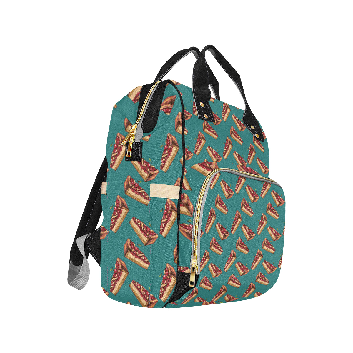Cheesecake Cherry Pattern Print Design CK03 Diaper Bag Backpack