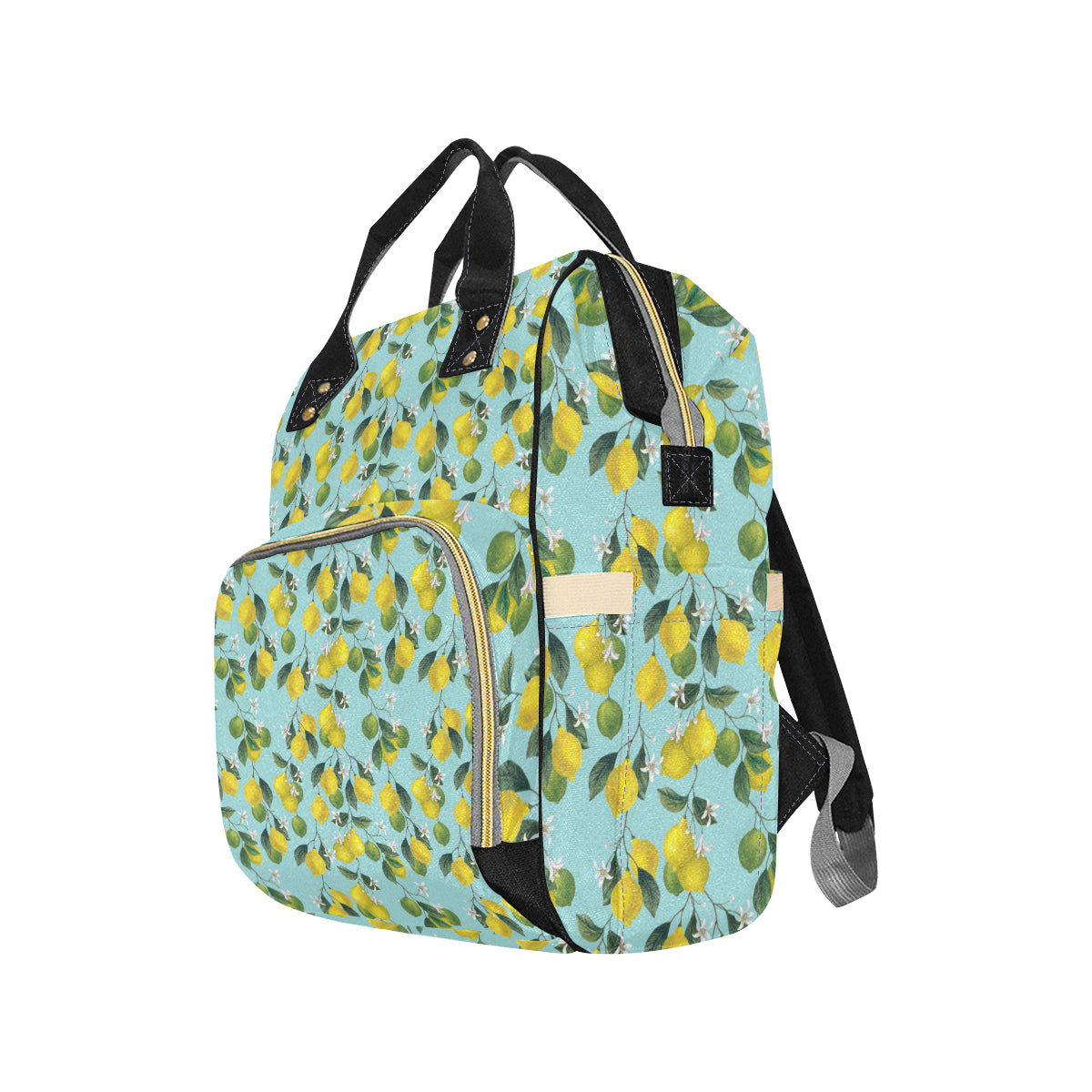 Lemon Pattern Print Design LM05 Diaper Bag Backpack
