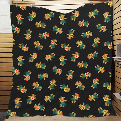 Hula Bear Pattern Print Design 06 Premium Quilt