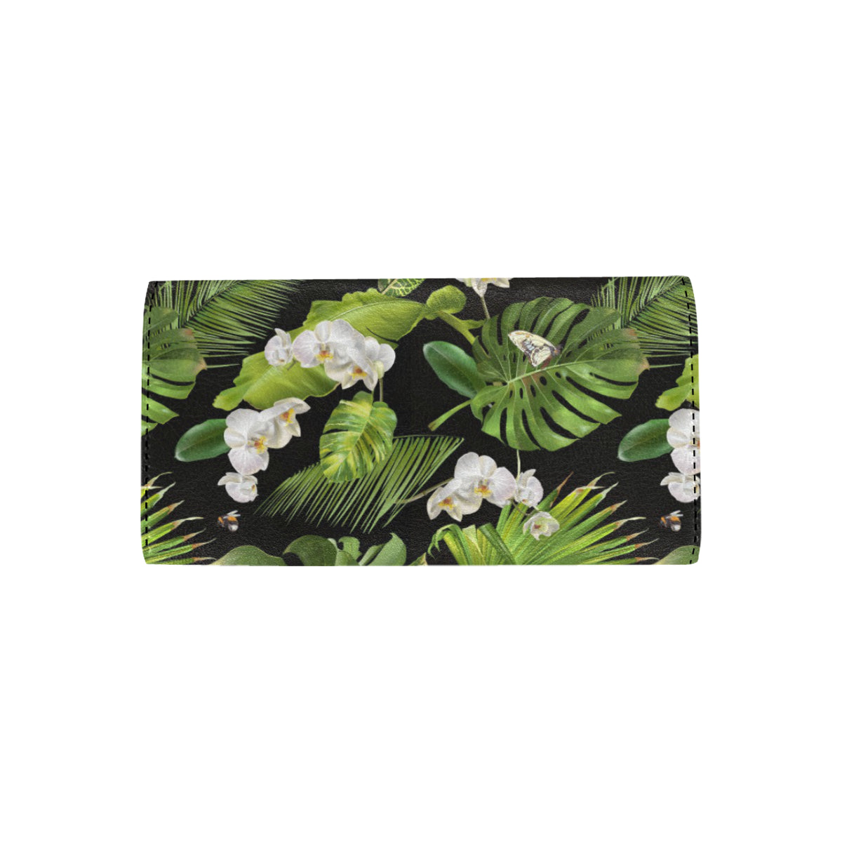 Tropical Flower Pattern Print Design TF026 Women's Trifold Wallet