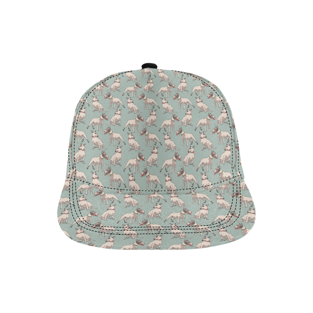 Bull Terrier Cute Print Pattern Snapback Cap