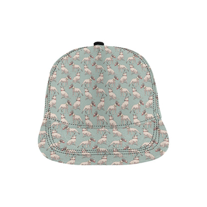Bull Terrier Cute Print Pattern Snapback Cap
