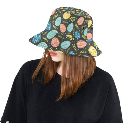 Easter Eggs Pattern Print Design RB01 Unisex Bucket Hat