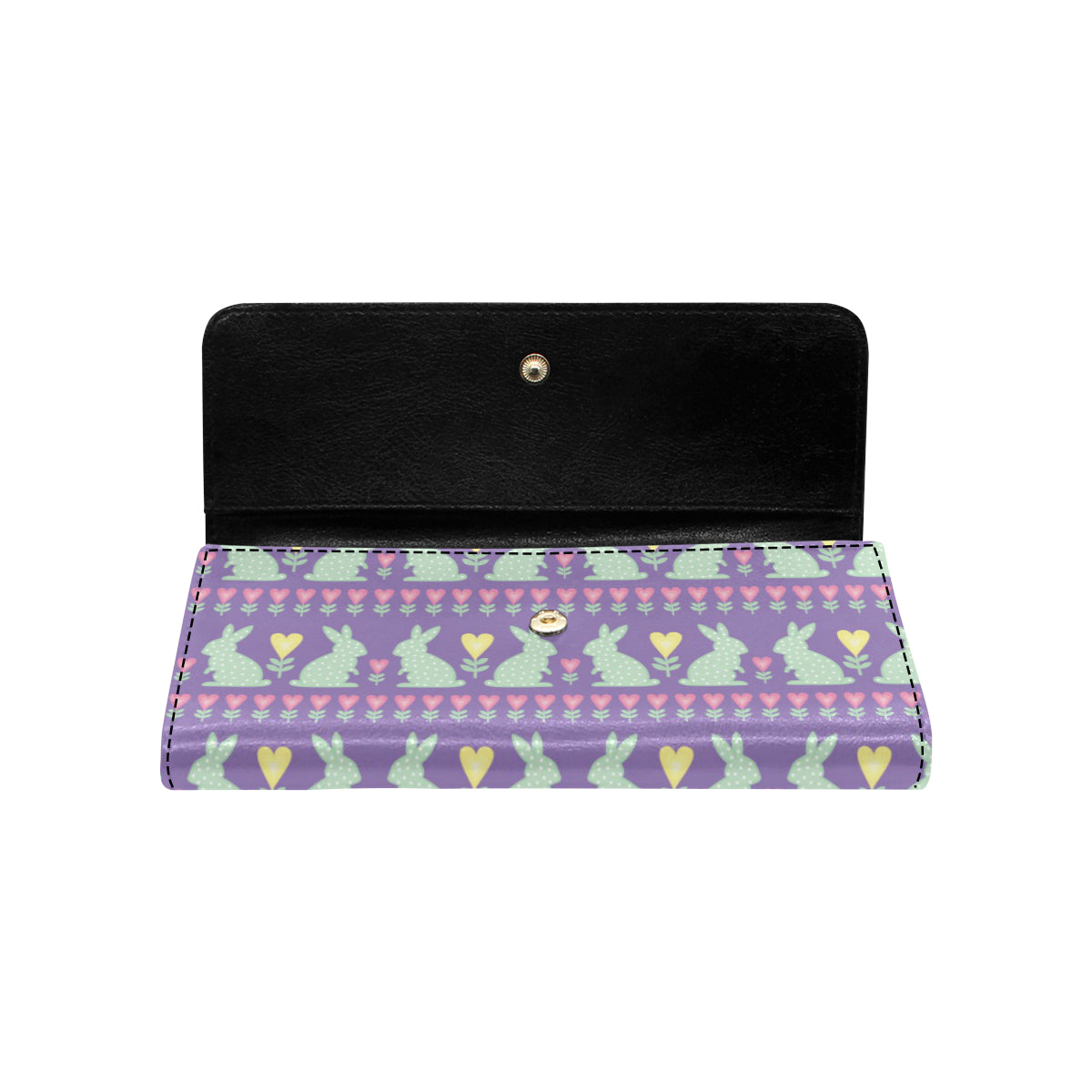 Rabbit Pattern Print Design RB01 Women's Trifold Wallet
