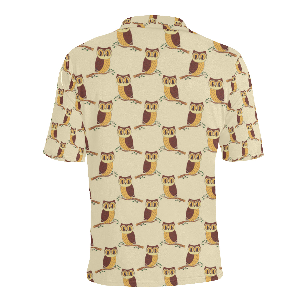 Owl Pattern Print Design A07 Men Polo Shirt