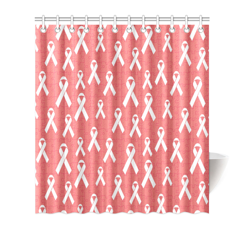 Autism Awareness Ribbon Design Print Shower Curtain