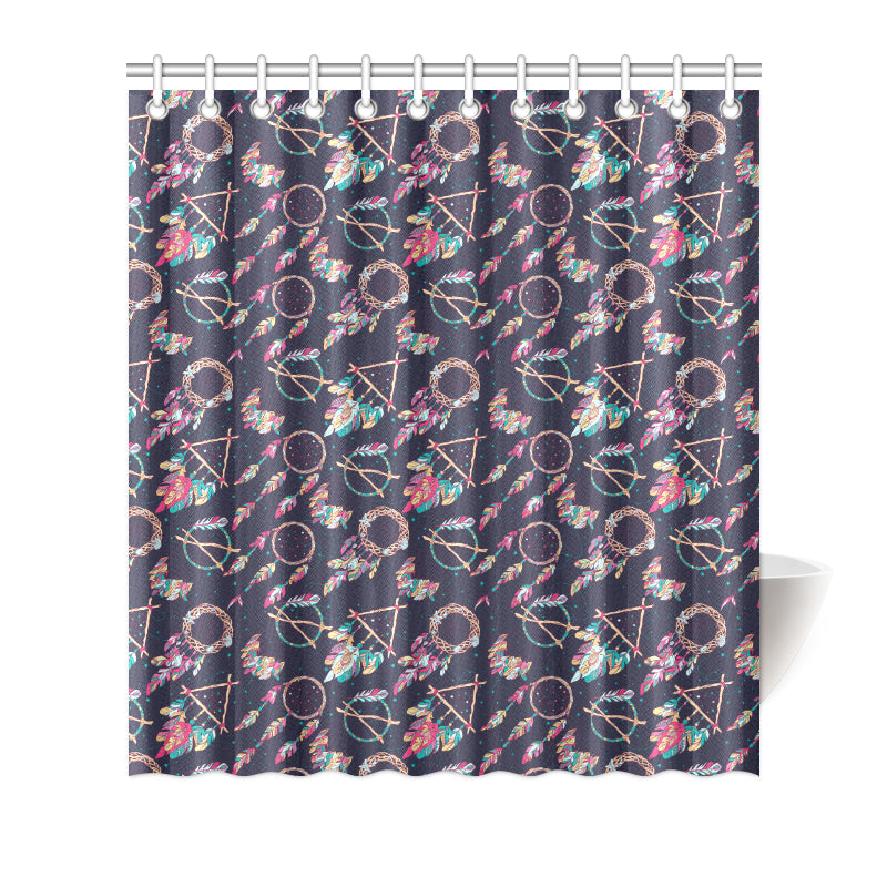 Boho Dream Catcher Colorful Shower Curtain