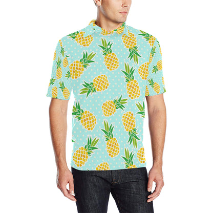 Pineapple Pattern Print Design PP01 Men Polo Shirt
