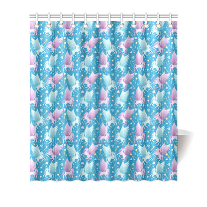 Pegasus Pattern Print Design 04 Shower Curtain