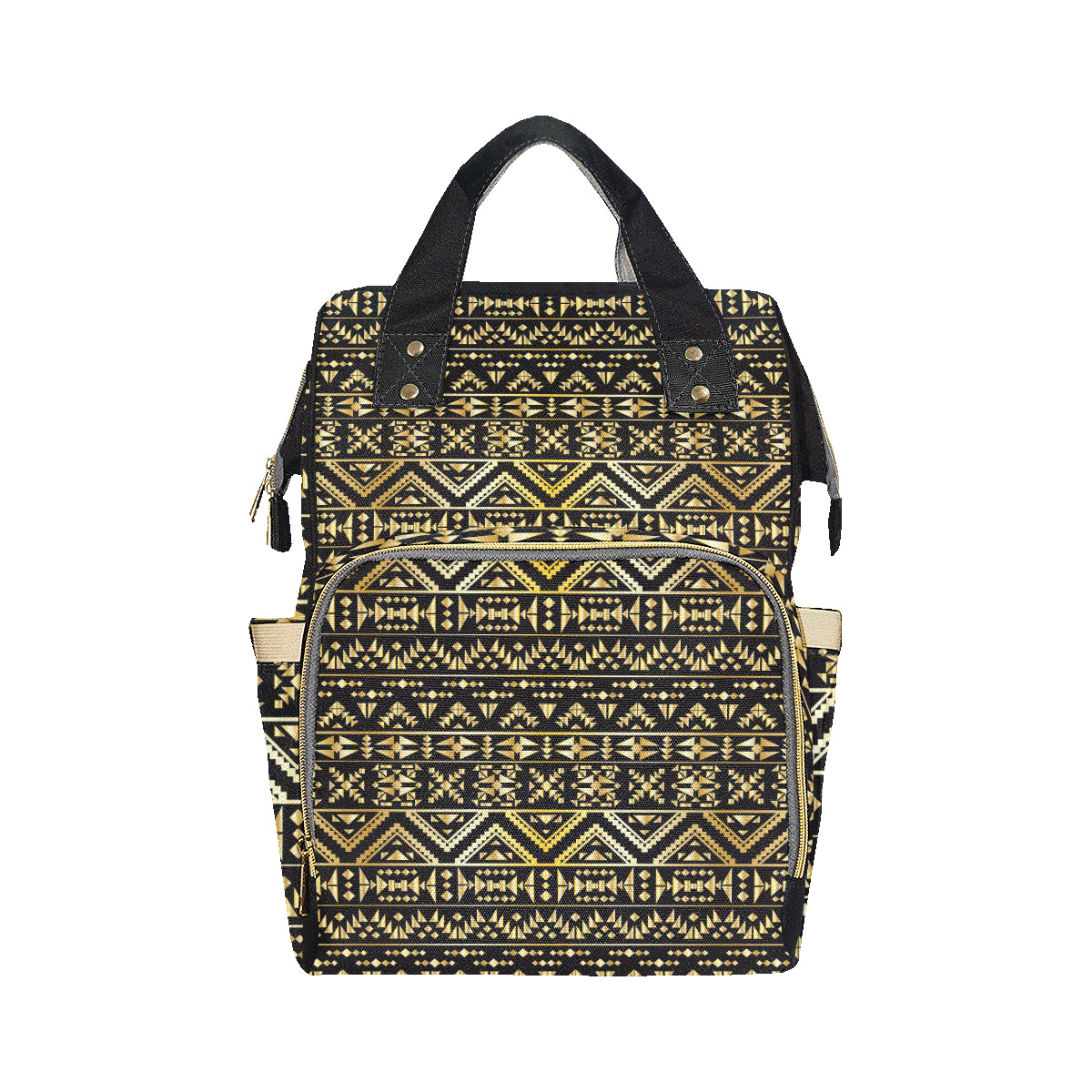 Gold Aztec Tribal Diaper Bag Backpack