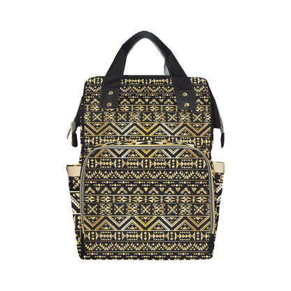 Gold Aztec Tribal Diaper Bag Backpack