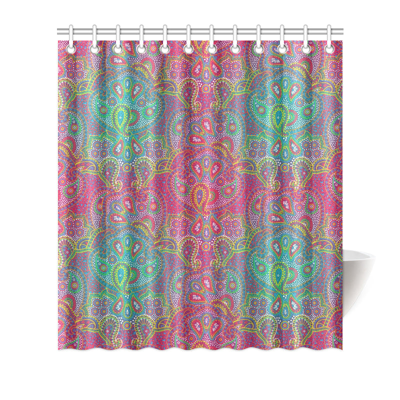 Boho Pattern Print Design 02 Shower Curtain