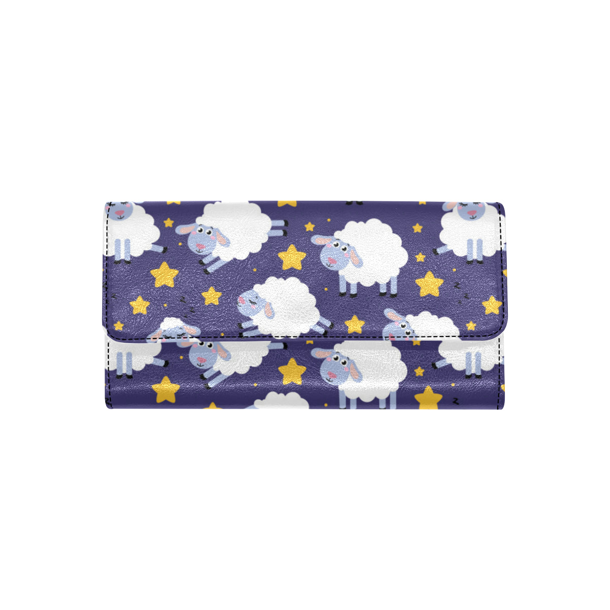 Sheep Pattern Print Design 03 Women's Trifold Wallet