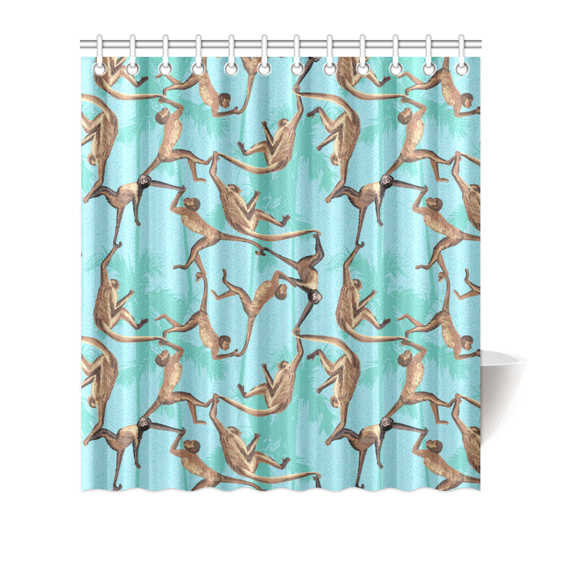 Monkey Pattern Print Design 04 Shower Curtain